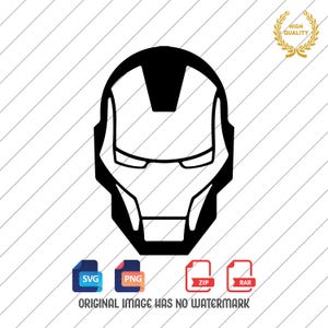 Iron Man Outline Svg: Superhero Clipart (SVG & PNG Files)