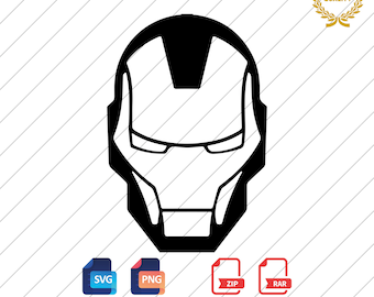 Iron Man Umriss geschnitten Datei: Superheld Clipart (SVG- und PNG-Dateien)