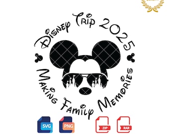 Disney Trip 2025 SVG, Mickey Mouse Family Vacation (Digital Download)