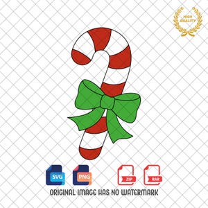Weihnachten Zuckerstange Clipart: SVG, PNG Dateien (Digitaler Download)