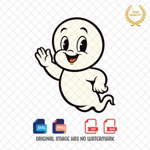Halloween Ghost Svg, Ghost Png, Cute Ghost Png, Halloween Clipart, Svg and Png files, Digital Download