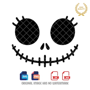 Sally & Skellington Halloween Clipart: SVG, PNG Files (Digital Download)