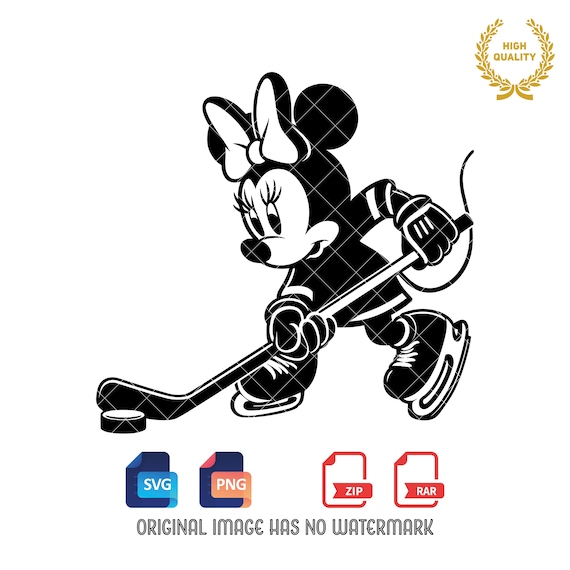 Minnie Mouse Ice Hockey SVG, PNG Files (digital Download) - Etsy