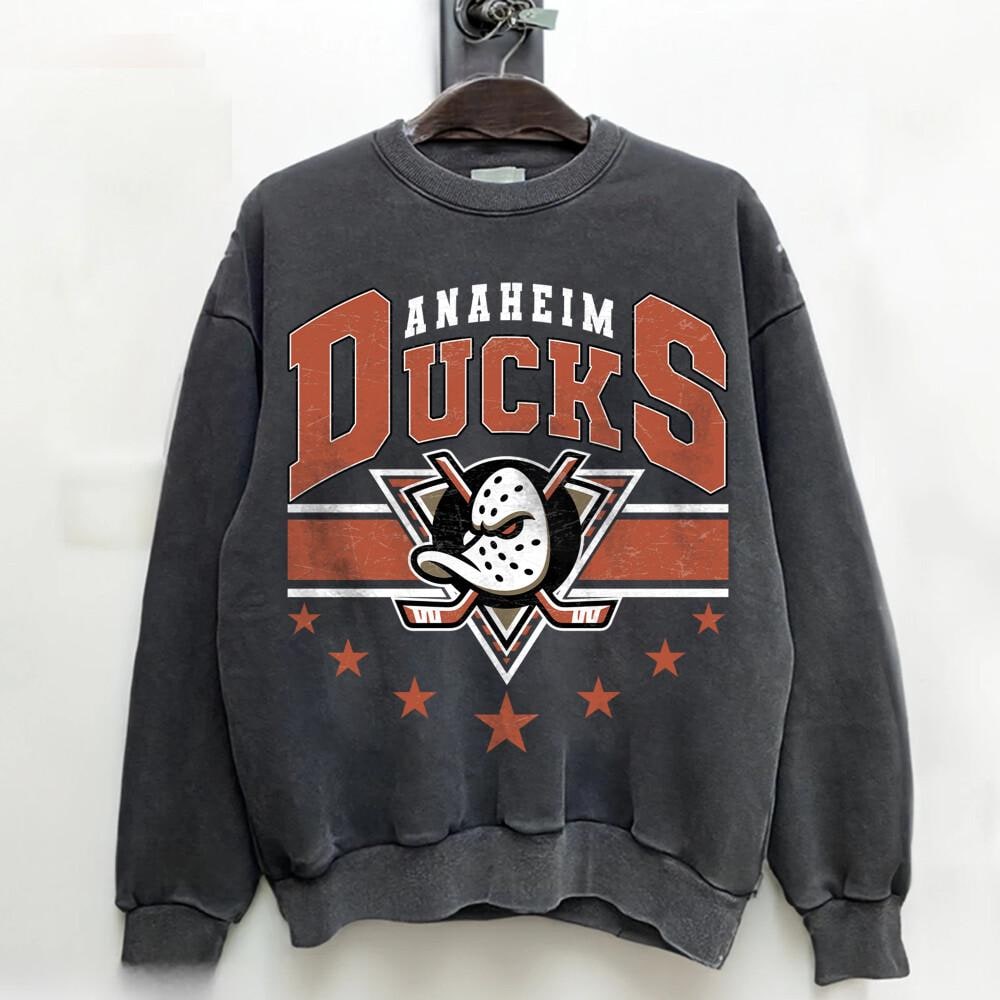 Snorider Design Vintage 90S Anaheim Hockey Crewneck, Ducks Hockey Team Retro Sweatshirt, Ducks Hockey Gift For Fan 11325Tk53