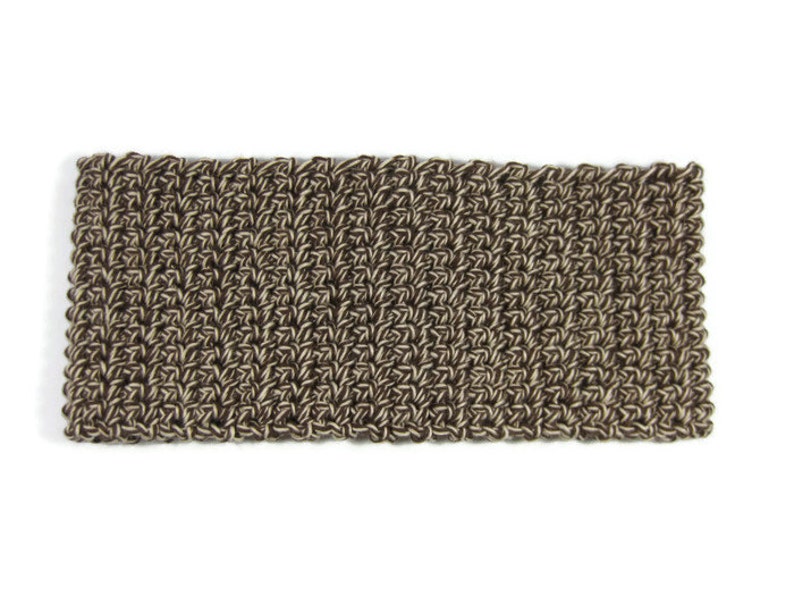 Brown and Cream Crochet Cotton Ear Warmer One Size Fits Most