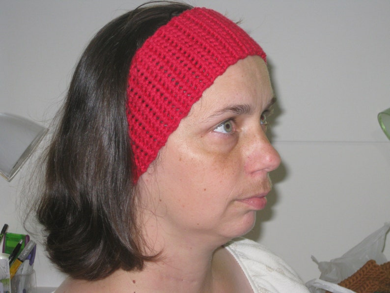 Brown and Cream Crochet Cotton Ear Warmer One Size Fits Most