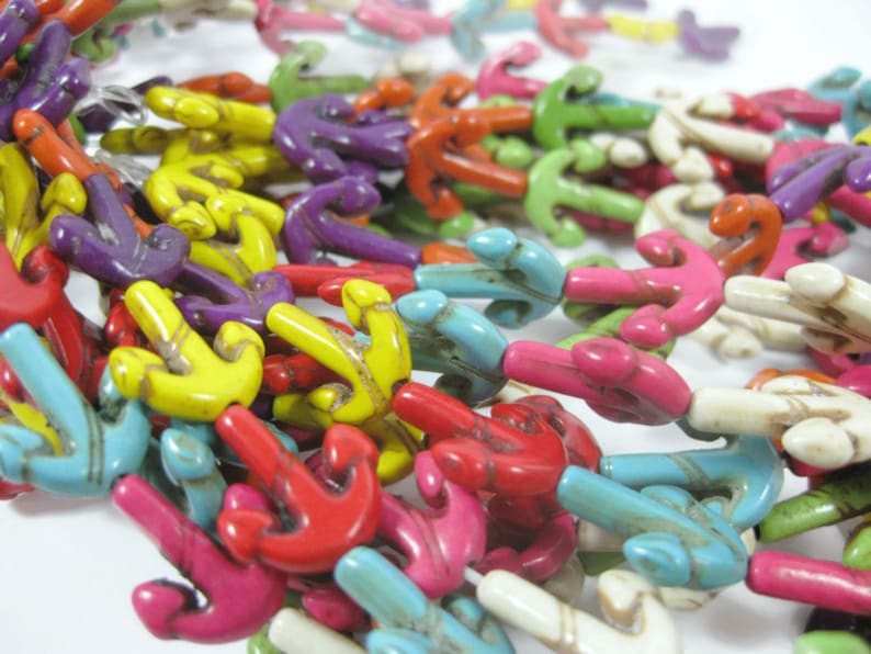 15mm Howlite Anchor Beads set of 8
