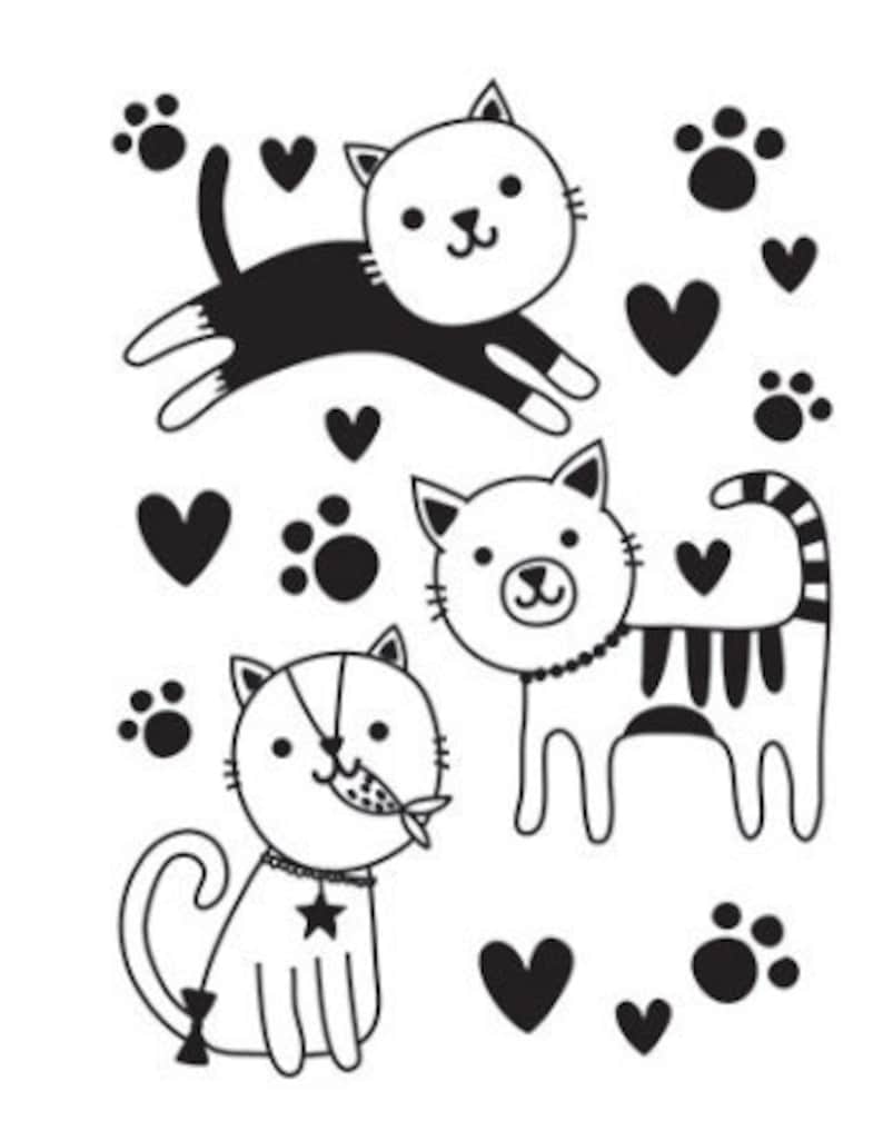 Kitties Embossing Folder