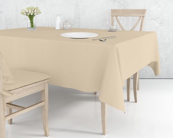 Mantel de algodón italiano hecho a mano para mesa de comedor - Opciones de tamaño de 2 a 14 plazas