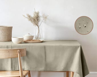 汚れに強く防水性のあるテーブルクロス、無地コットンテーブルクロス、モダンなダイニングルームテーブルクロス