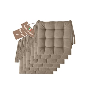 Cojines para sillas fabricados en Italia - Juego de 4 y 6 cojines para sillas de cocina, y para salón.
