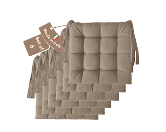 Stuhlkissen „Made in Italy“ – 4er-Set und 6er-Set, Stuhlkissen für die Küche, Stuhlkissen für das Wohnzimmer