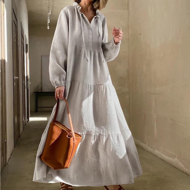 Stunning Linen Maxi Dress
