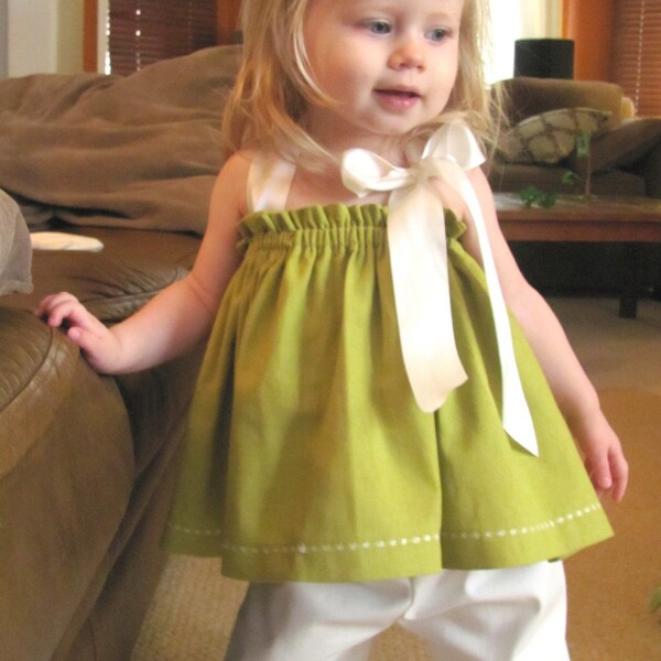 COCO - Summer 2010 - Satin Ribbon Halter Blouse - 5 COLORS TO CHOOSE FROM - sizes 6m, 12m, 18m, 2T, 3T, 4T, 5, 6, 7, 8