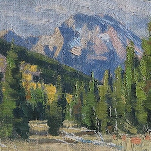 Mt Moran, Wyoming, Grand Teton National Park, original oil painting