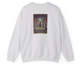Sudadera Voodoo Nights: Póster retro de viaje de Halloween de Nueva Orleans