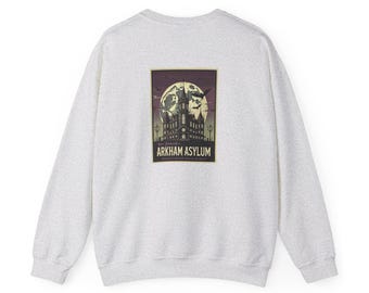 Sudadera de Arkham Asylum, póster vintage de viaje de Batman, estilo Gotham Horror