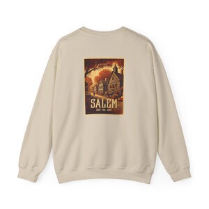Salem Massachusetts Sweatshirt: Spooky Halloween Vintage Travel Poster