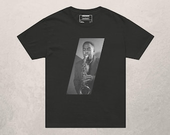 Charlie Parker design T-shirt. 100% cotton, gift for jazz musician, saxophone player's dream, oversized
