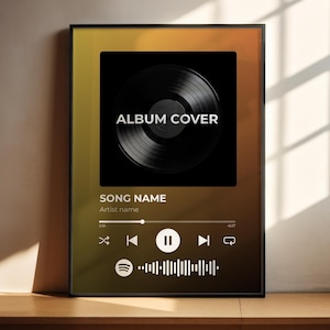 Personalized Spotify Song Art Print, Custom Music Gift (Digital Download)