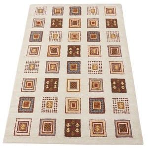 Carpet 100% Wool Beige Brown 160 x 230 cm Oriental Carpet Hand Tufted HT320u