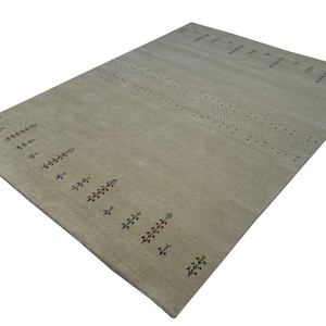 Natural color carpet 100% wool handwoven beige oriental carpet ac03