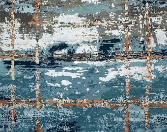 Hand knotted Nepal rug Unique design bamboo silk wool 250 x 300 cm