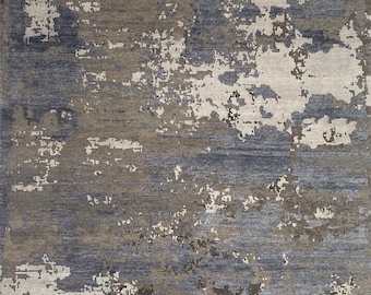 Hand knotted Nepal rug Unique design bamboo silk wool 250 x 300 cm