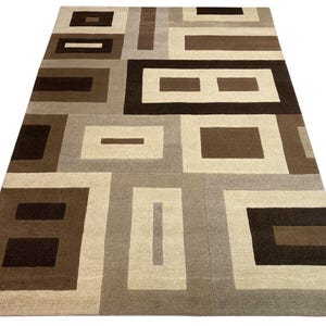 Indo Nepal Carpet Hand-knotted Beige Brown 170 x 240 cm Wool Natural Colors