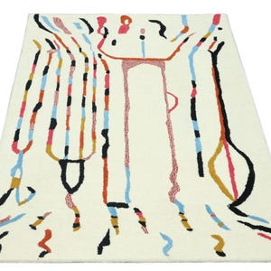 Wollteppich Bunt Berber Muster Marokko Stil Handgetuftet 120x180 cm 170X240 cm