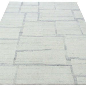Nepal Carpet Hand-knotted Beige Grey 100% Wool Oriental Carpet 162 x 224 cm N-44
