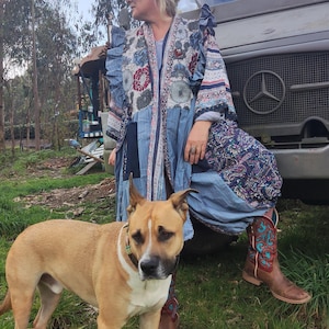 Negreiros, shabby chic boho duster Dress - handmade