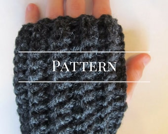 Fingerless gloves crochet pattern, Easy pattern fingerless mitts