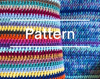 crochet cotton pillow cover, Striped cotton pillow pattern, PDF download pattern Easy crochet pattern