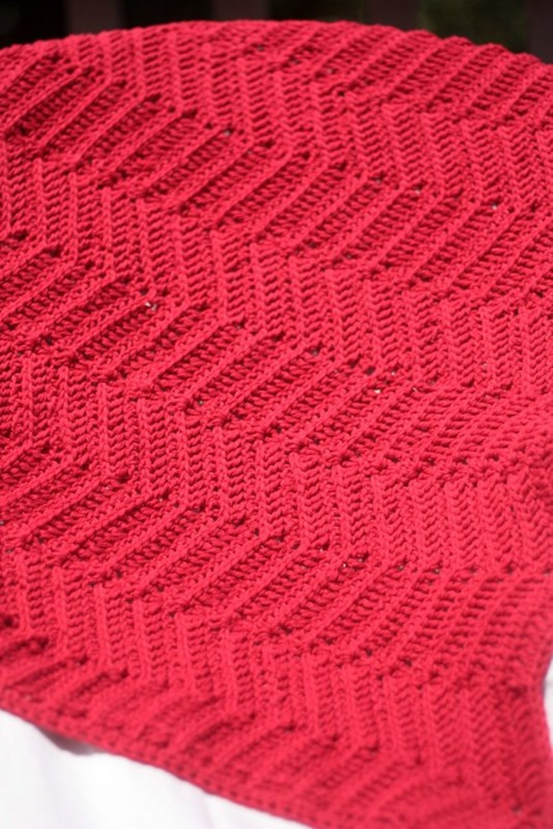 chevron afghan pattern, ripple baby blanket pattern image 2
