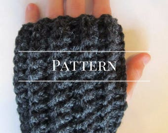 INSTANT DOWNLOAD Fingerless gloves crochet PDF pattern, Easy pattern fingerless mitts