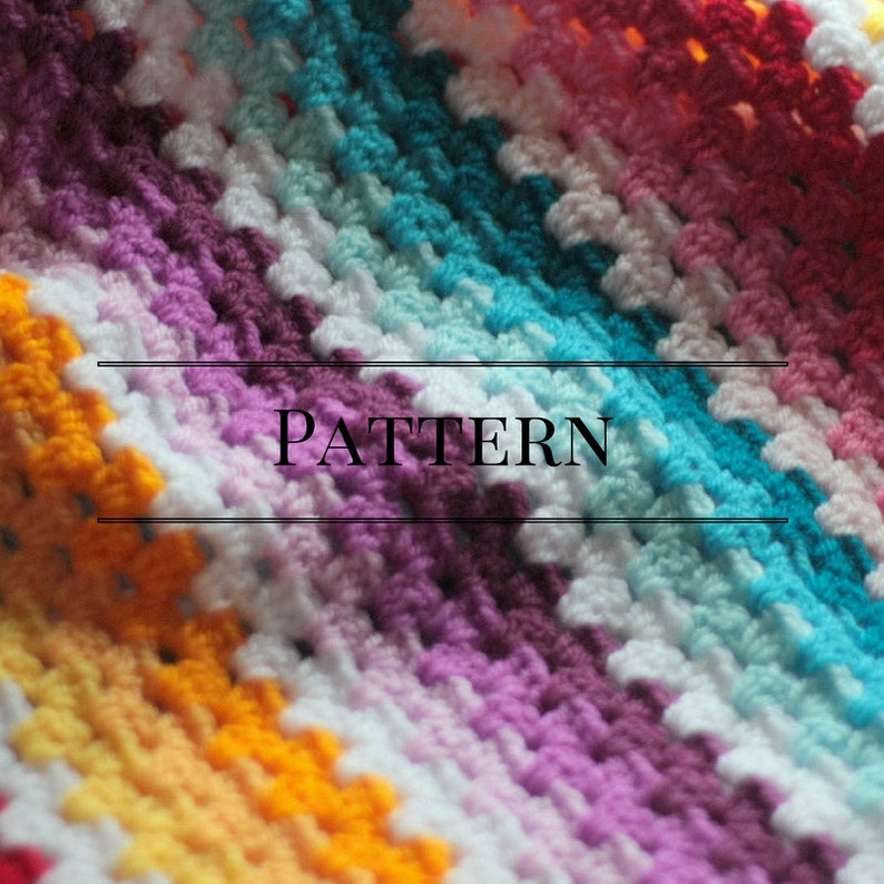 Easy Granny Stripe Baby Blanket Beginner Ombre Baby Afghan Etsy