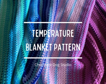 Temperature Afghan pattern, diy temperature crochet blanket