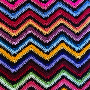 Crochet ripple blanket pattern Basic chevron afghan scrap blanket pattern image 6