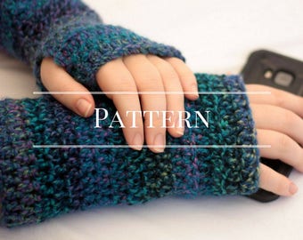 Fingerless gloves crochet pattern, easy crochet pattern,