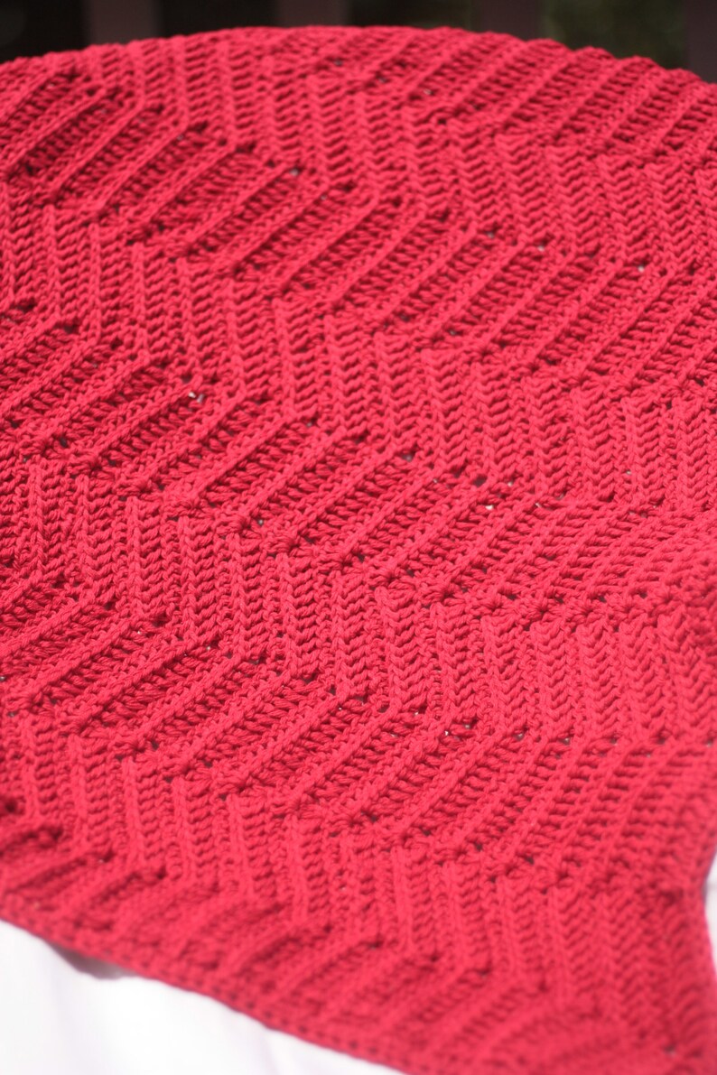 chevron afghan pattern, ripple baby blanket pattern image 9