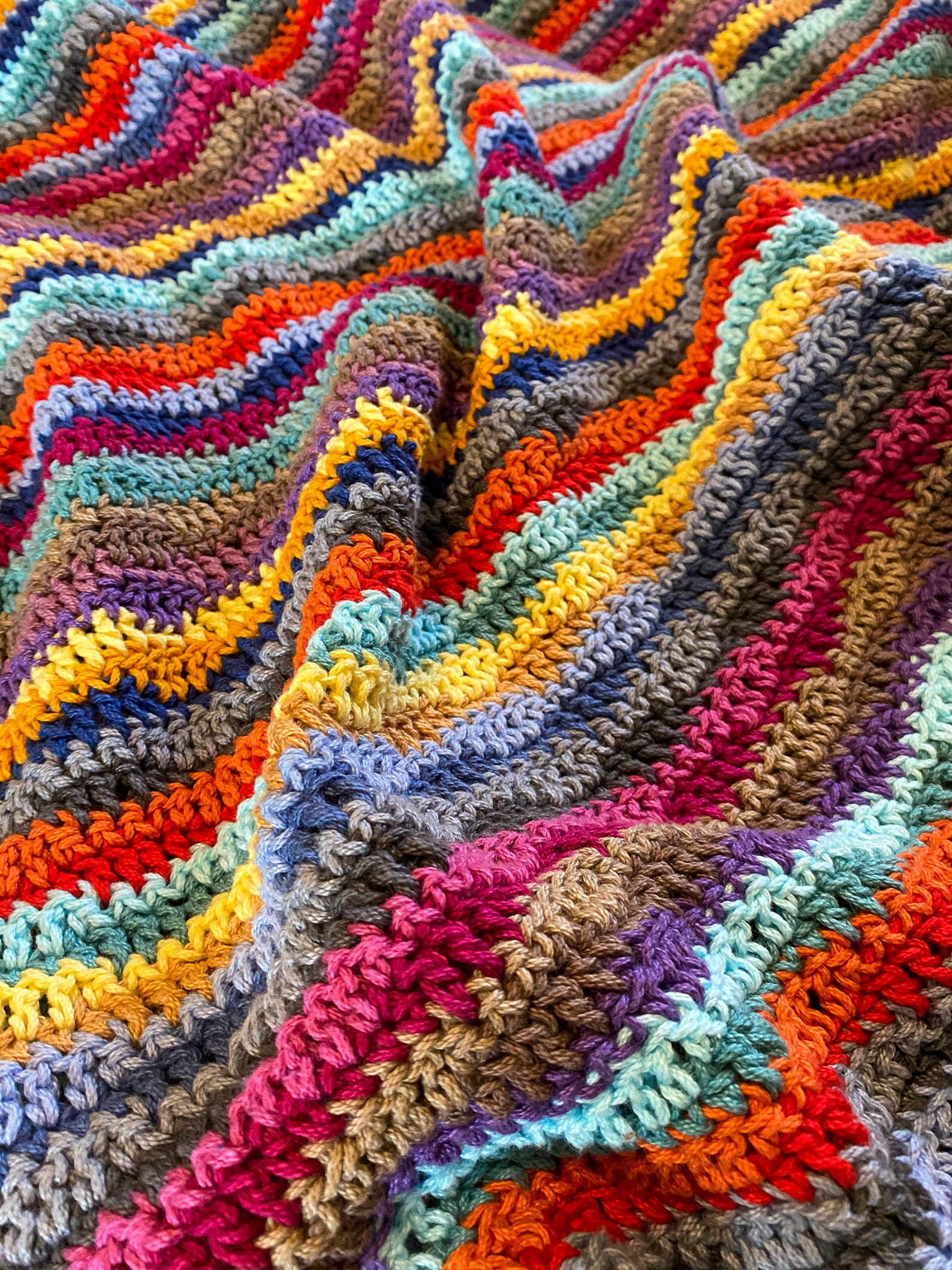 Beginner Crochet Baby Afghan PDF Pattern Easy Cotton Waves | Etsy