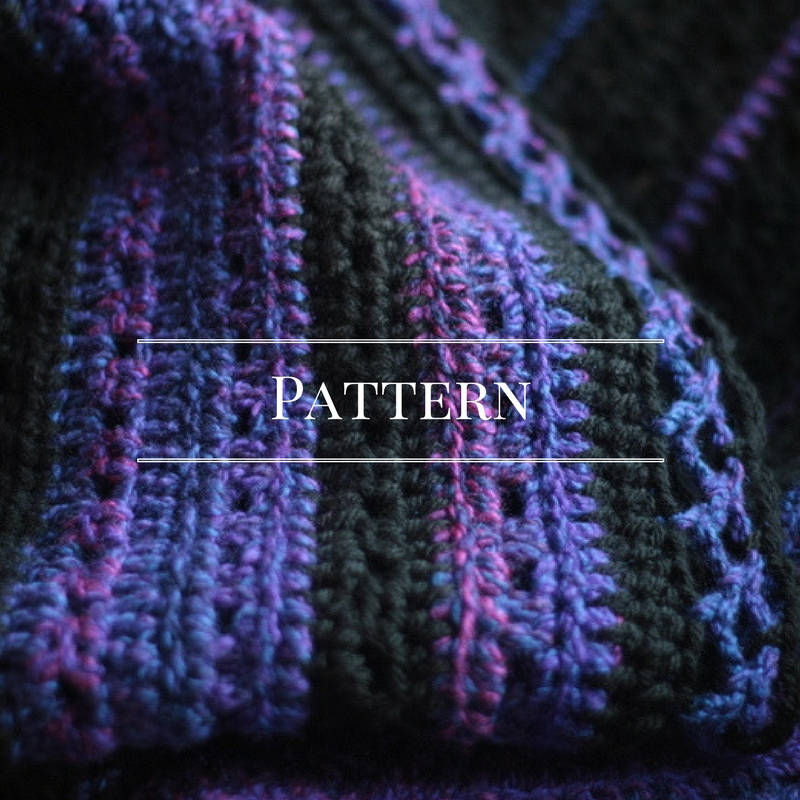 Eyelet Crochet Blanket Pattern Purple and Black Crochet Afghan Pattern Etsy