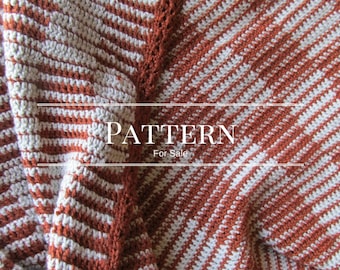 INSTANT DOWNLOAD Checkerboard afghan pdf pattern, Easy crochet blanket pattern