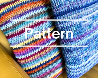 crochet cotton pillow cover, Striped cotton pillow pattern, PDF download pattern Easy crochet pattern
