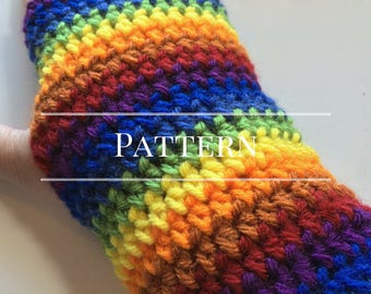 Crochet fingerless gloves pattern, easy beginner crochet instructions