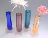 items similar to studio glass hand blown bud vase by riker art glass