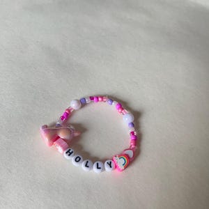 Customizable, cute beaded jewelry bracelet gift for her/Gift for girlfriend or sister, colorful, fun cute