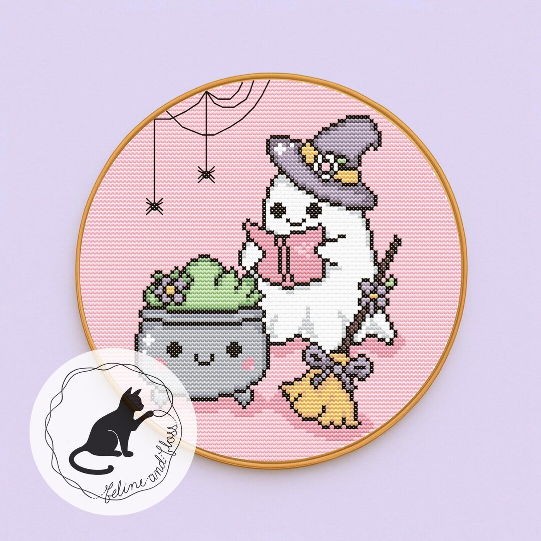 Halloween Ghost Cross Stitch Pattern (PDF Pattern) - Etsy