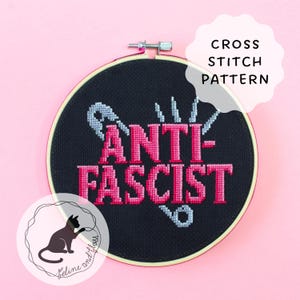 Antifascistisch politiek kruissteekpatroon (pdf-patroon)